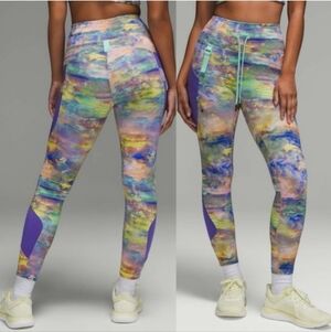 Lululemon Cargo Super-High-Rise Hiking Tight 25"  "Altered Nature Multi" Size 10